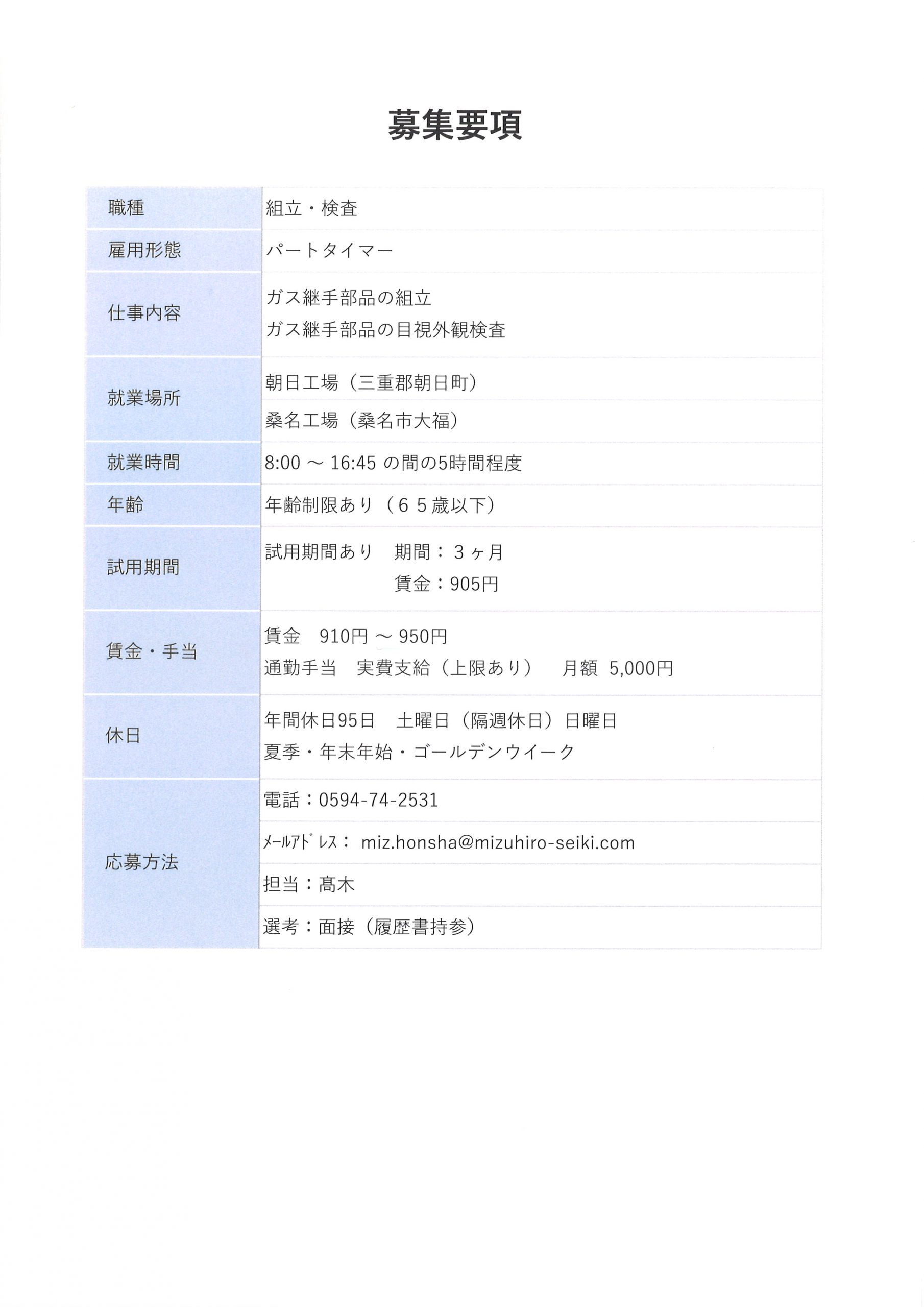 新着情報 水廣製機株式会社